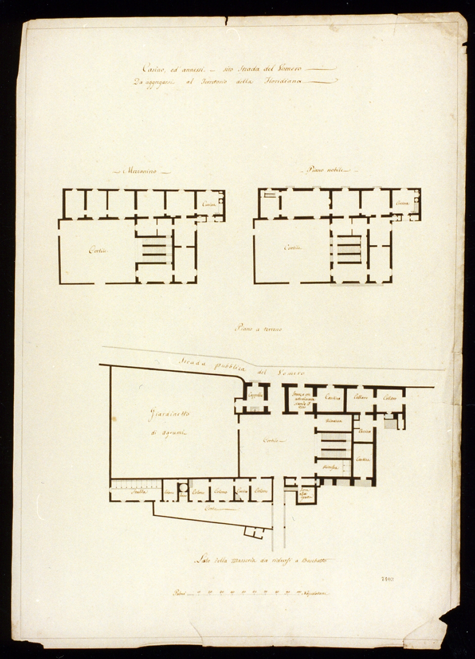 progetto della Floridiana (disegno) di Niccolini Antonio (prima metà sec. XIX)