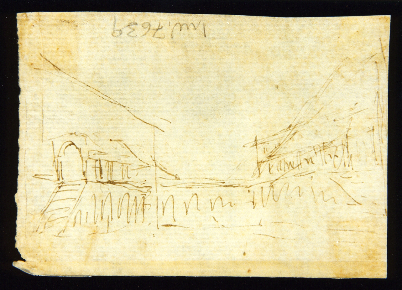 schizzo per scenografia (disegno) di Niccolini Antonio (scuola) (sec. XIX)