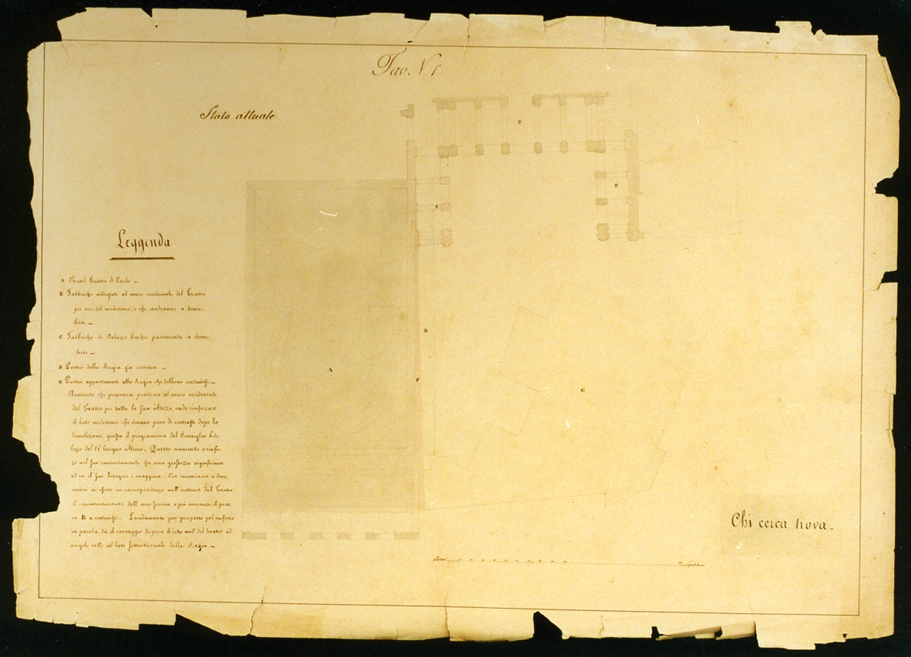 progetto del teatro San Carlo (disegno) di Niccolini Antonio (prima metà sec. XIX)
