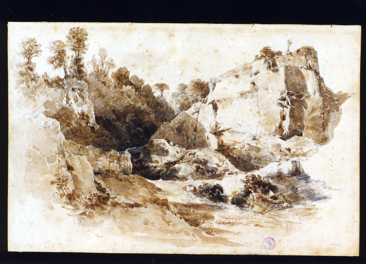 paesaggio (disegno) di Lanza Giovanni Giordano (prima metà sec. XIX)