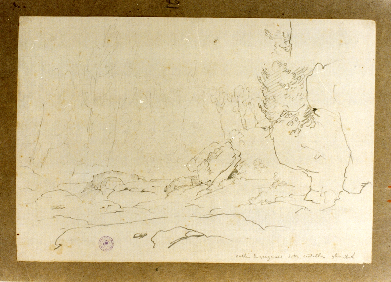 valle di Gragnano (disegno) di Vervloet Frans (secondo quarto sec. XIX)
