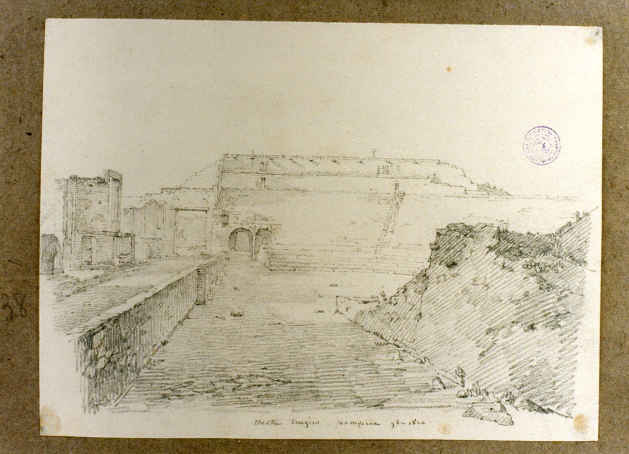 teatro di Pompei (disegno) di Vervloet Frans (primo quarto sec. XIX)