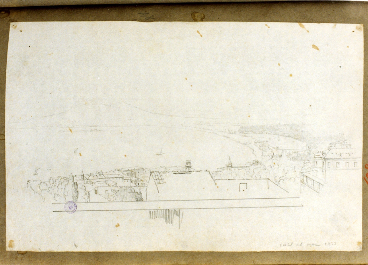veduta di Castellammare (disegno) di Vervloet Frans (primo quarto sec. XIX)