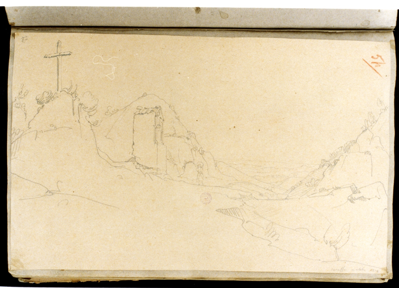 Caraffa in Calabria (disegno) di Vervloet Frans (sec. XIX)