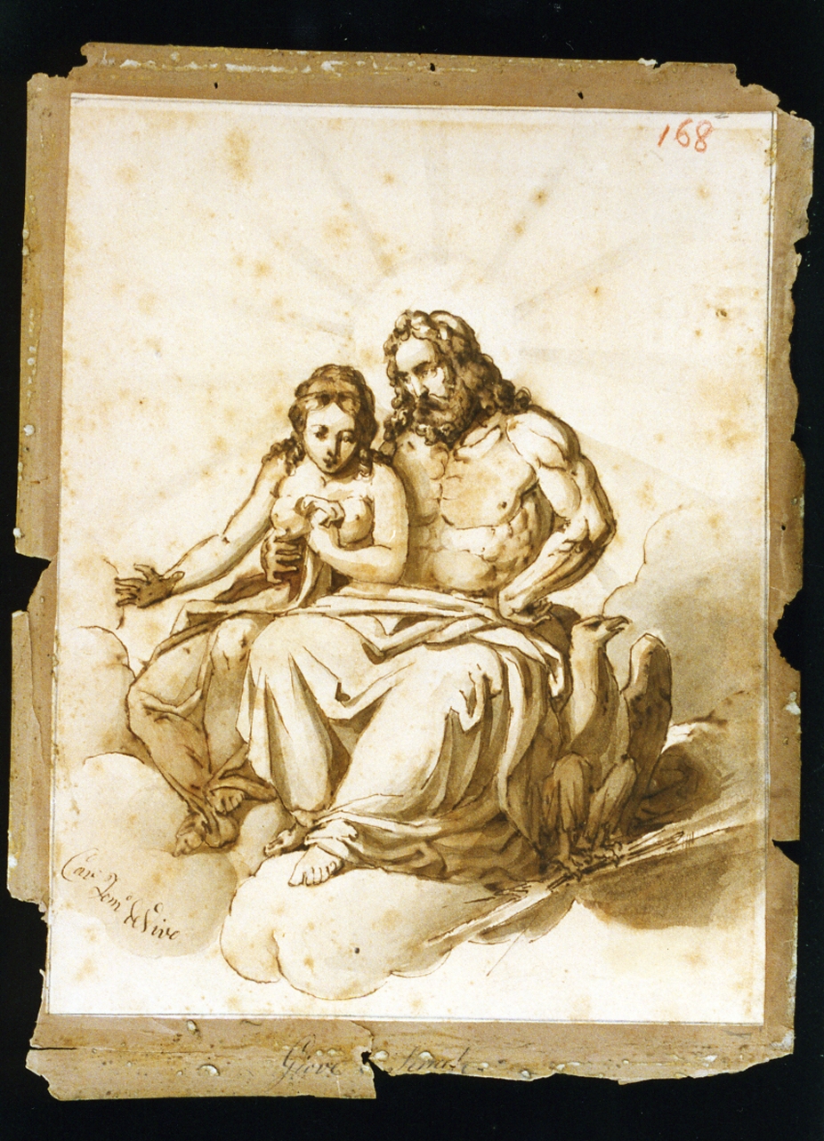 Giove e una dea (disegno) di De Vivo Tommaso (metà sec. XIX)