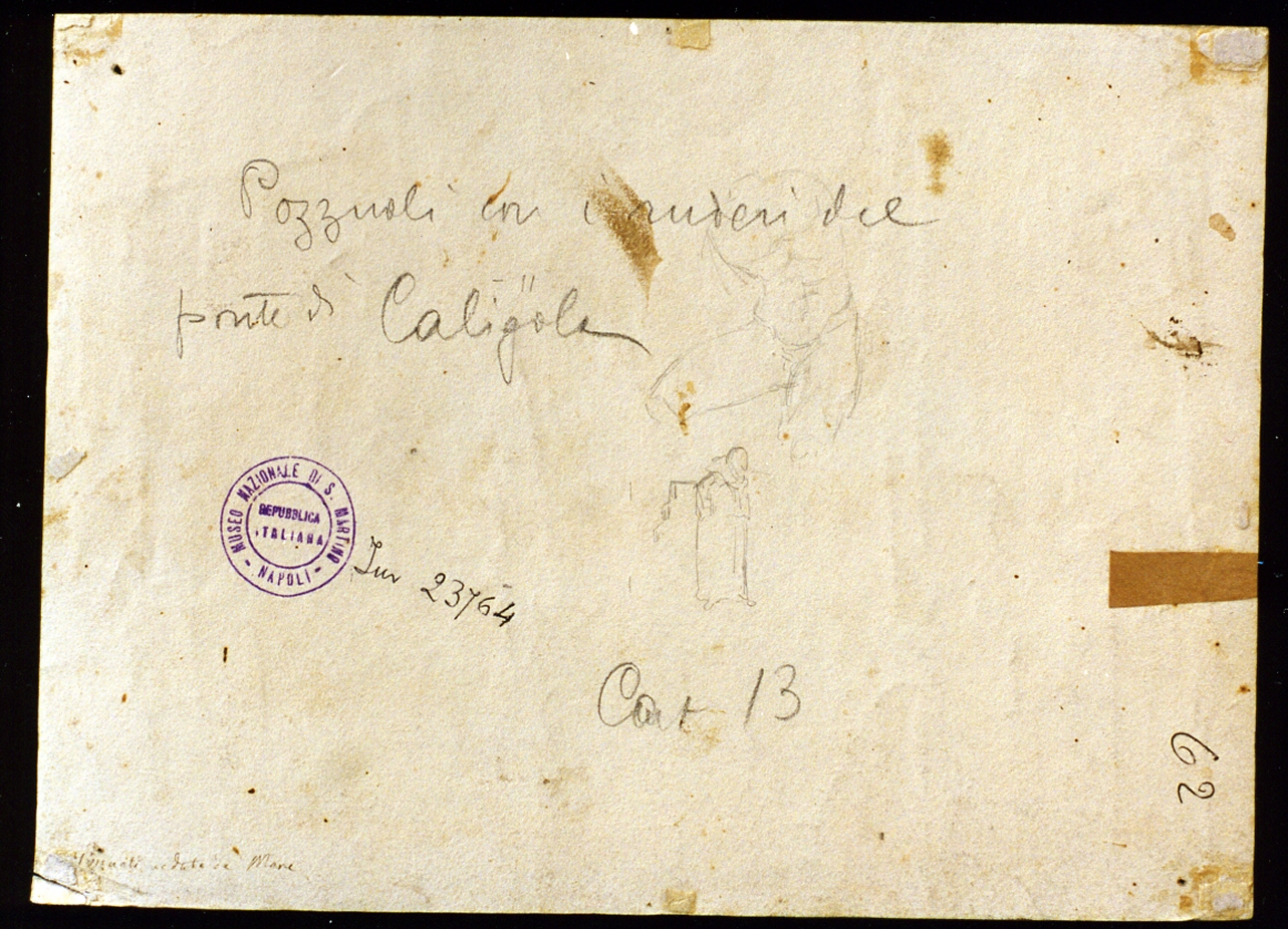 busto di nudo maschile e busto di frate (disegno) di Vianelli Achille (sec. XIX)