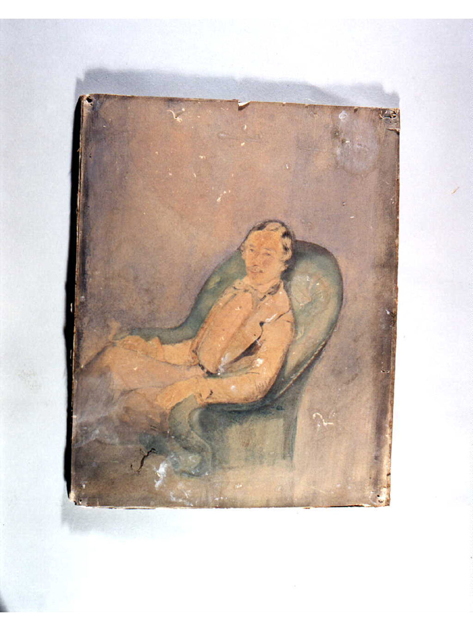 figura maschile (disegno) - ambito napoletano (ultimo quarto sec. XIX)