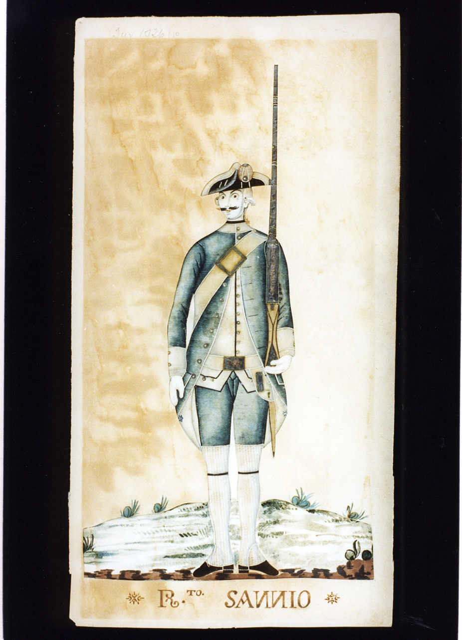 figura maschile (disegno) - ambito napoletano (sec. XVIII)