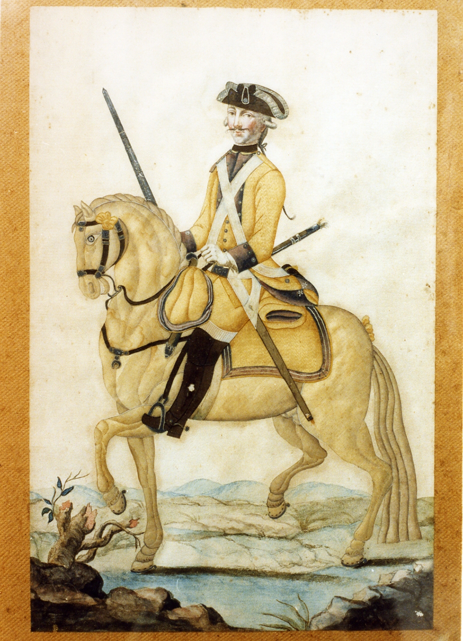 figura maschile (disegno) - ambito napoletano (sec. XVIII)