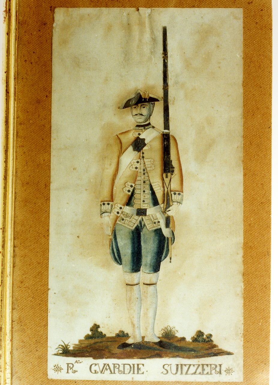 figura maschile (disegno) - ambito napoletano (sec. XVIII)