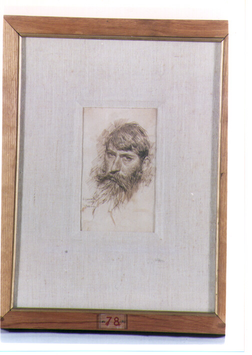 ritratto d'uomo (disegno) di Gemito Vincenzo (sec. XIX)