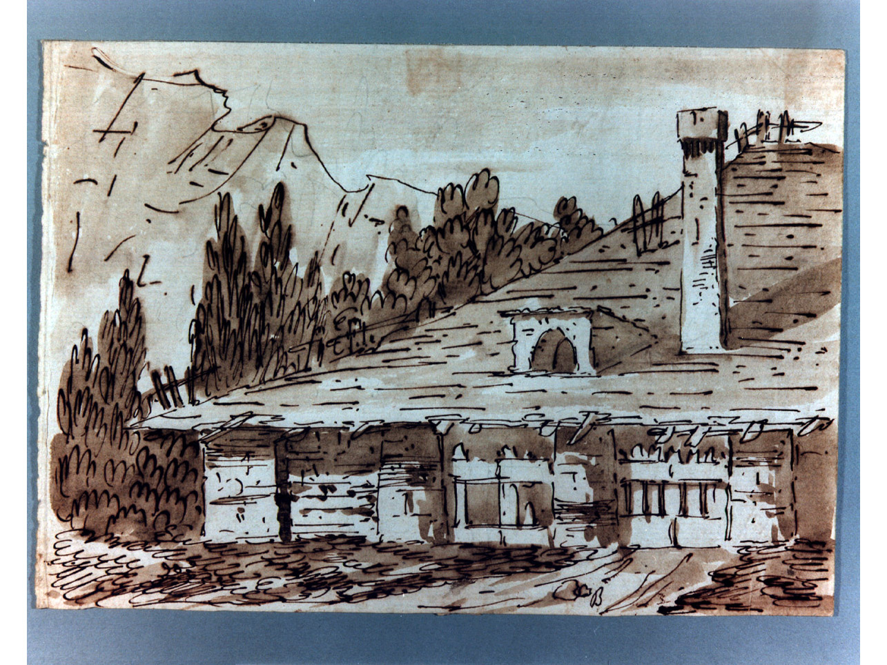 casa rustica (disegno) di Niccolini Antonio (sec. XIX)