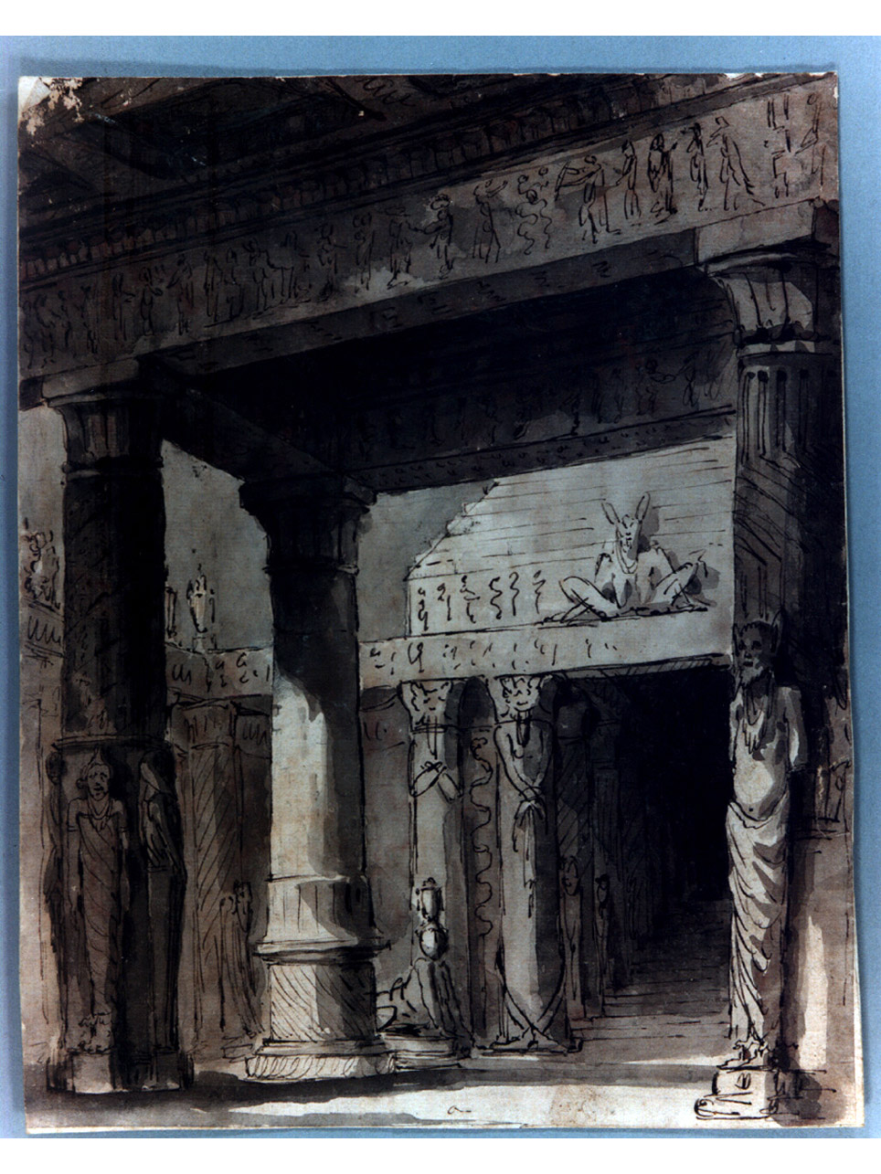 ingresso di una tomba (disegno) di Niccolini Antonio (sec. XIX)
