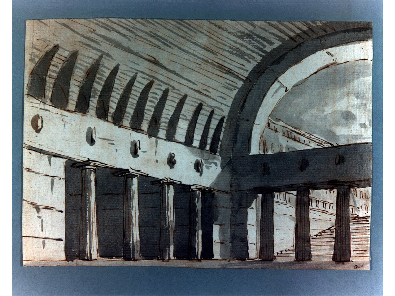 galleria classica (disegno, elemento d'insieme) di Niccolini Antonio (sec. XIX)