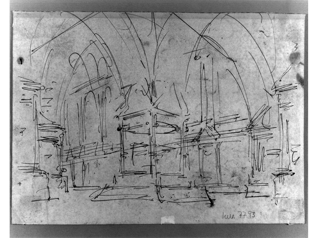 interno (disegno, elemento d'insieme) di Niccolini Antonio (sec. XIX)