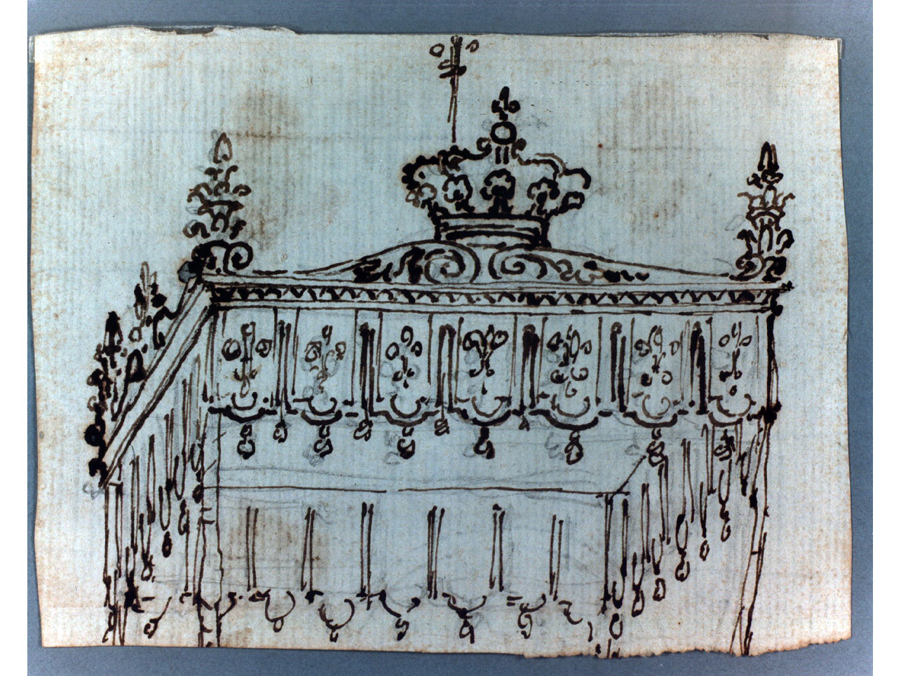 baldacchino reale (disegno) di Niccolini Antonio (sec. XIX)