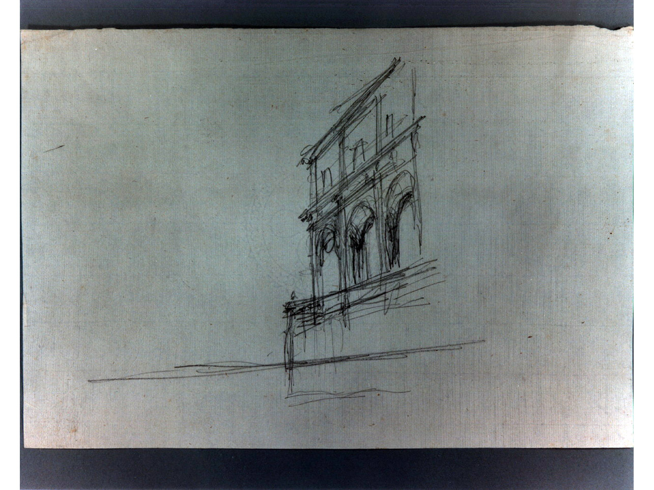 dettaglio di palazzo (disegno) di Niccolini Antonio (sec. XIX)