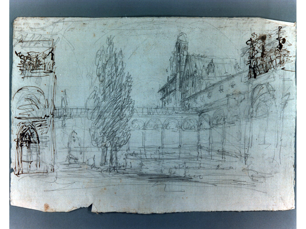 chiostro (disegno, elemento d'insieme) di Niccolini Antonio (sec. XIX)