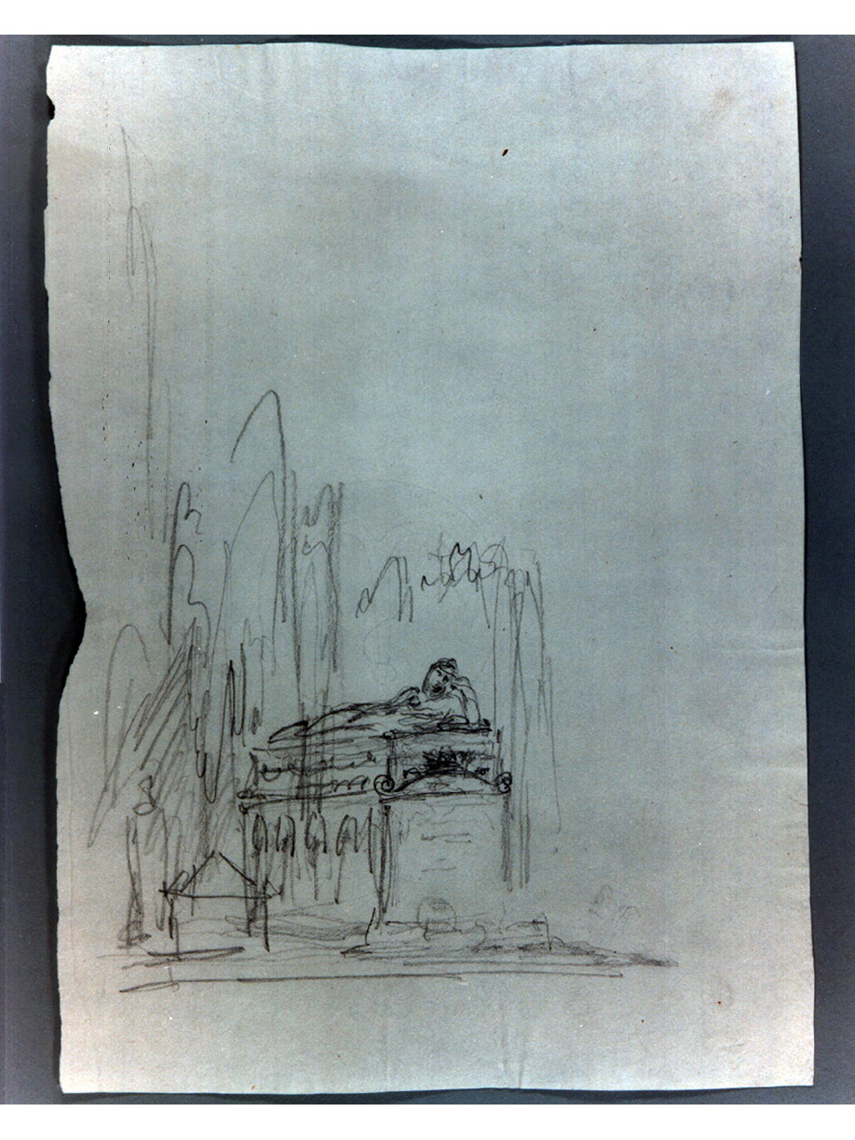 monumento funerario (disegno) di Niccolini Antonio (sec. XIX)