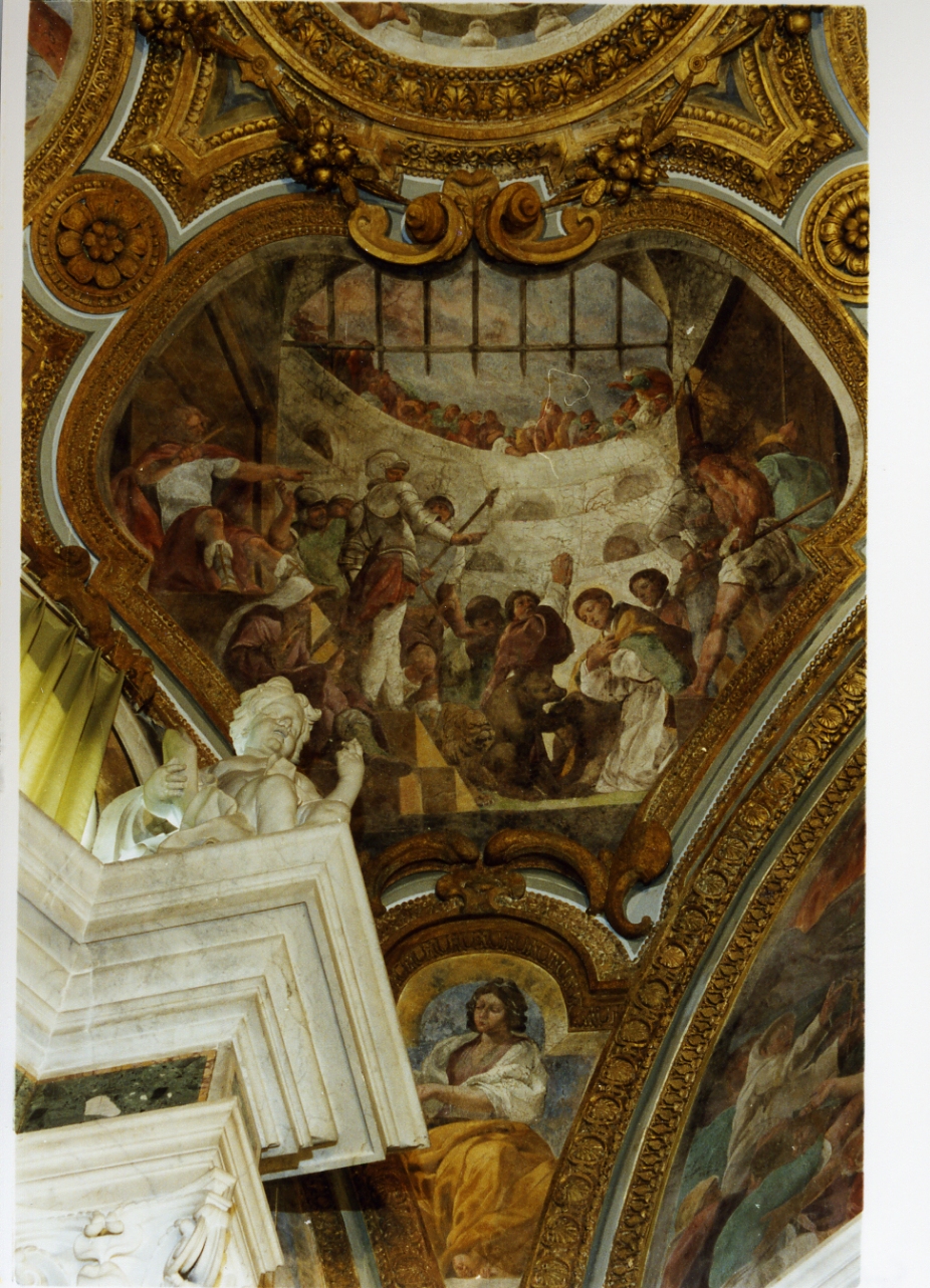 San Gennaro nell'arena con i leoni (dipinto) di Caracciolo Giovan Battista detto Battistello (sec. XVII)