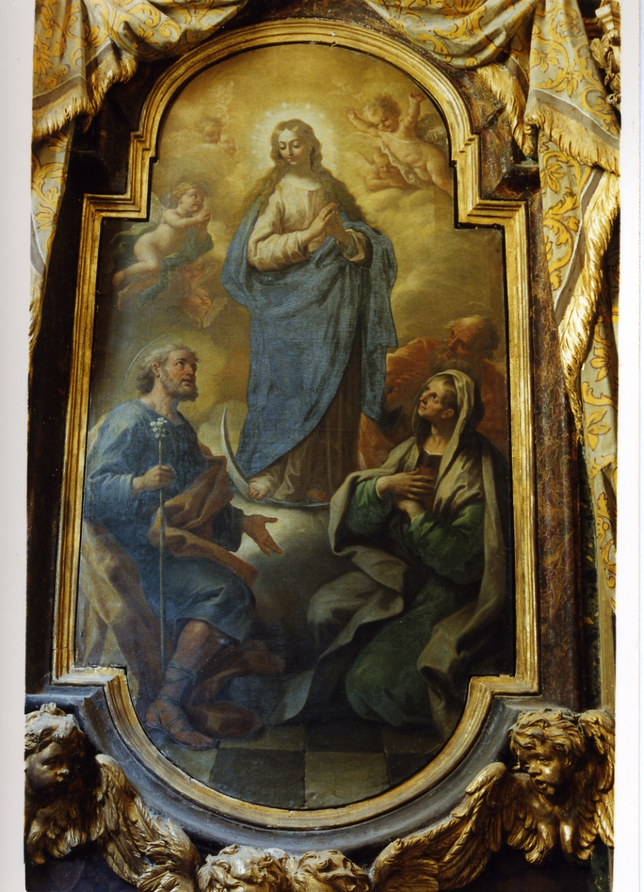 Sant'Anna con la Madonna San Giuseppe e San Gioacchino (dipinto) di De Matteis Paolo (sec. XVIII)