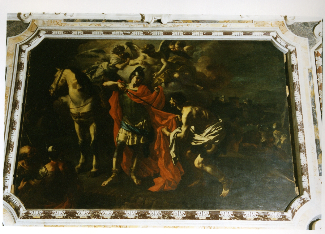 San Martino dona parte del mantello al povero (dipinto) di Solimena Francesco detto Abate Ciccio (sec. XVIII)
