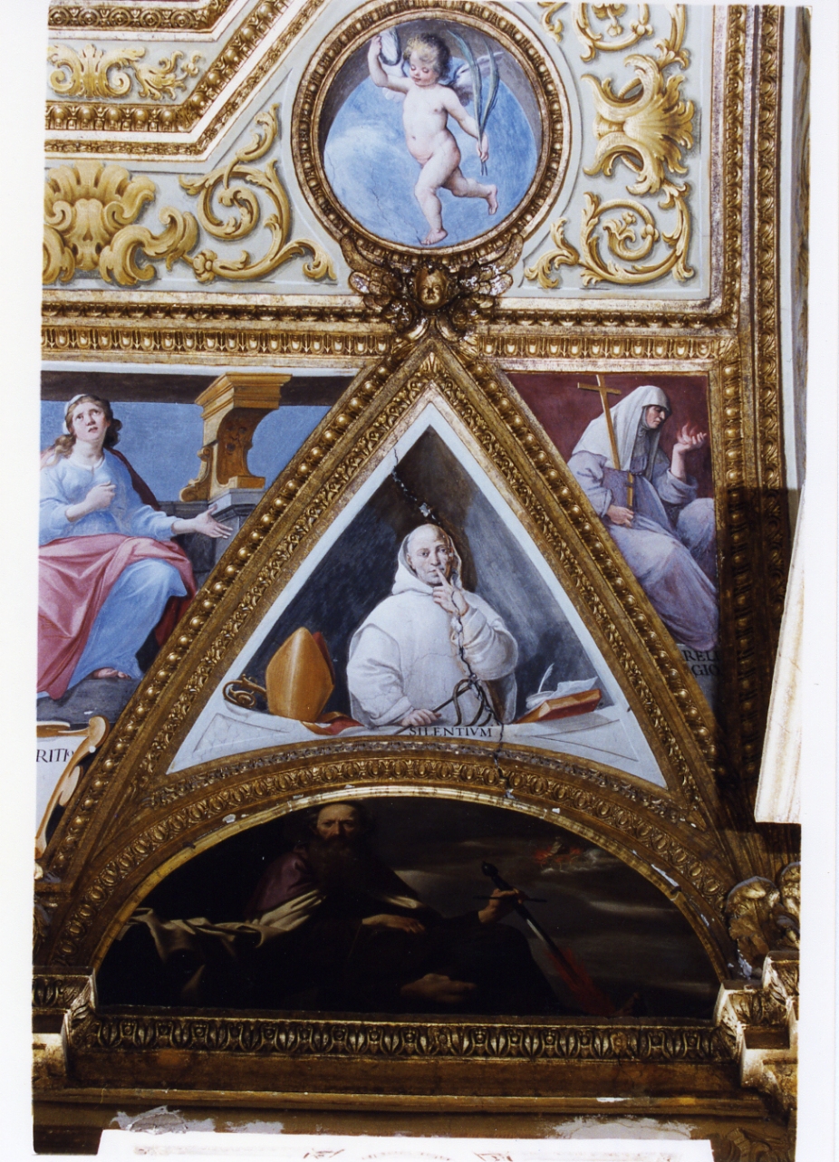 monaco certosino che allude al silenzio (dipinto) di Corenzio Belisario (sec. XVII)