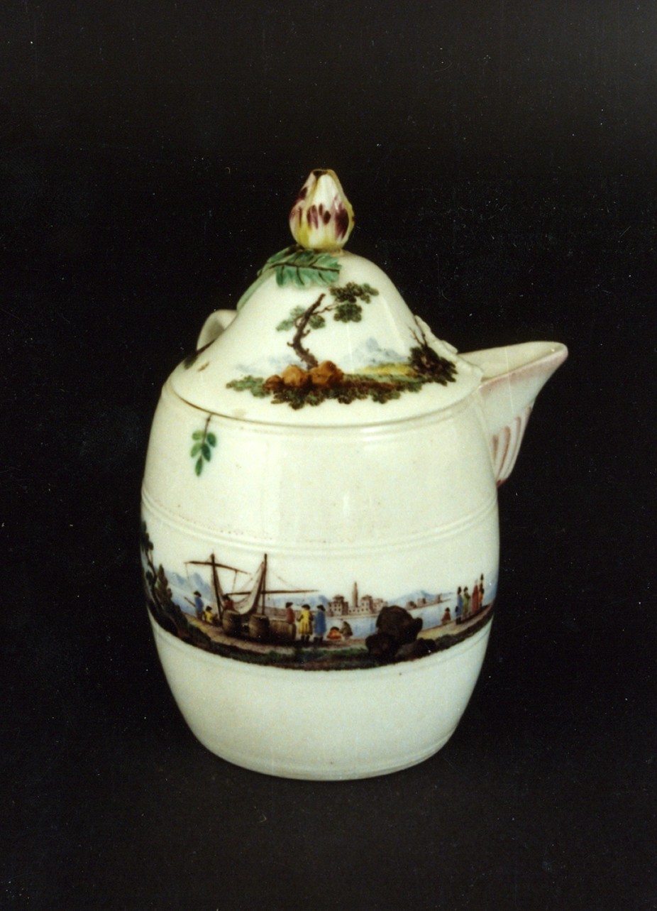 paesaggio marino (lattiera) - manifattura di Capodimonte (sec. XVIII)