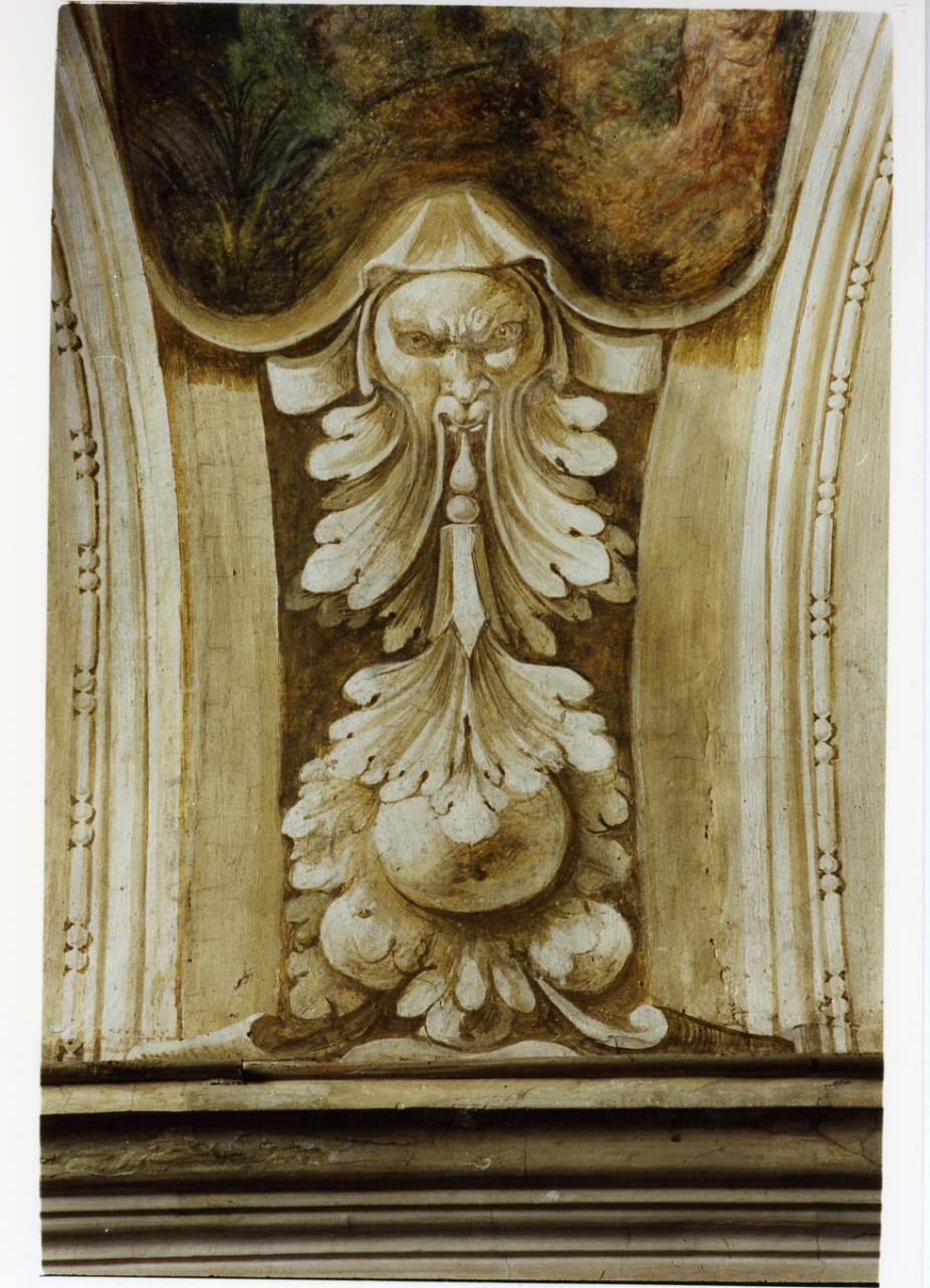 motivo decorativo zoomorfo (dipinto) - ambito napoletano (sec. XVII)