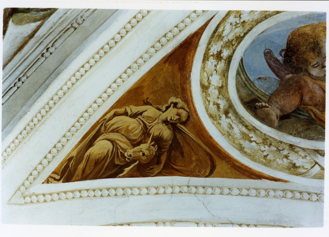 figura allegorica femminile (dipinto) - ambito napoletano (sec. XVII)