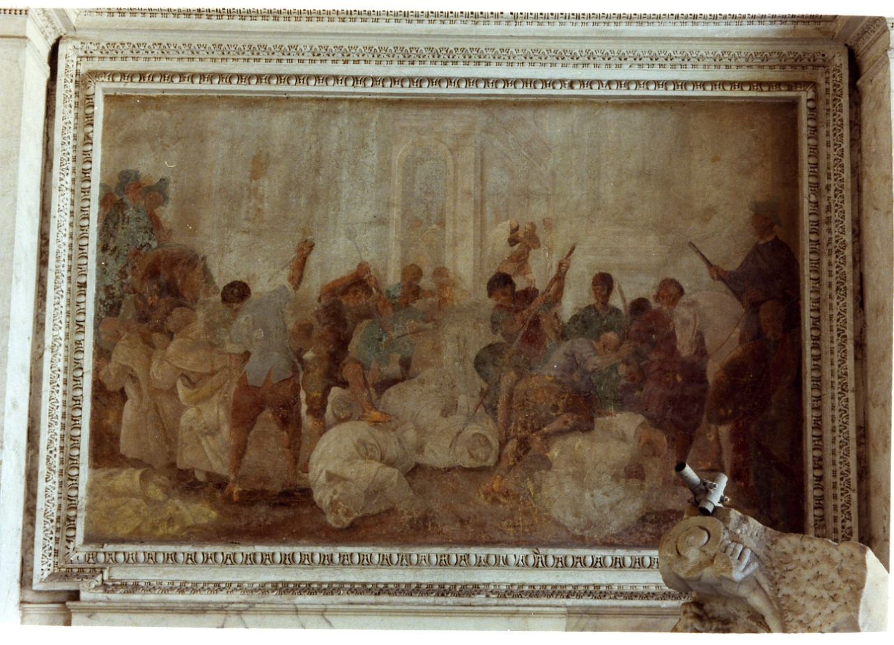 persecuzioni dei certosini in Inghilterra (dipinto) di Corenzio Belisario (sec. XVII)