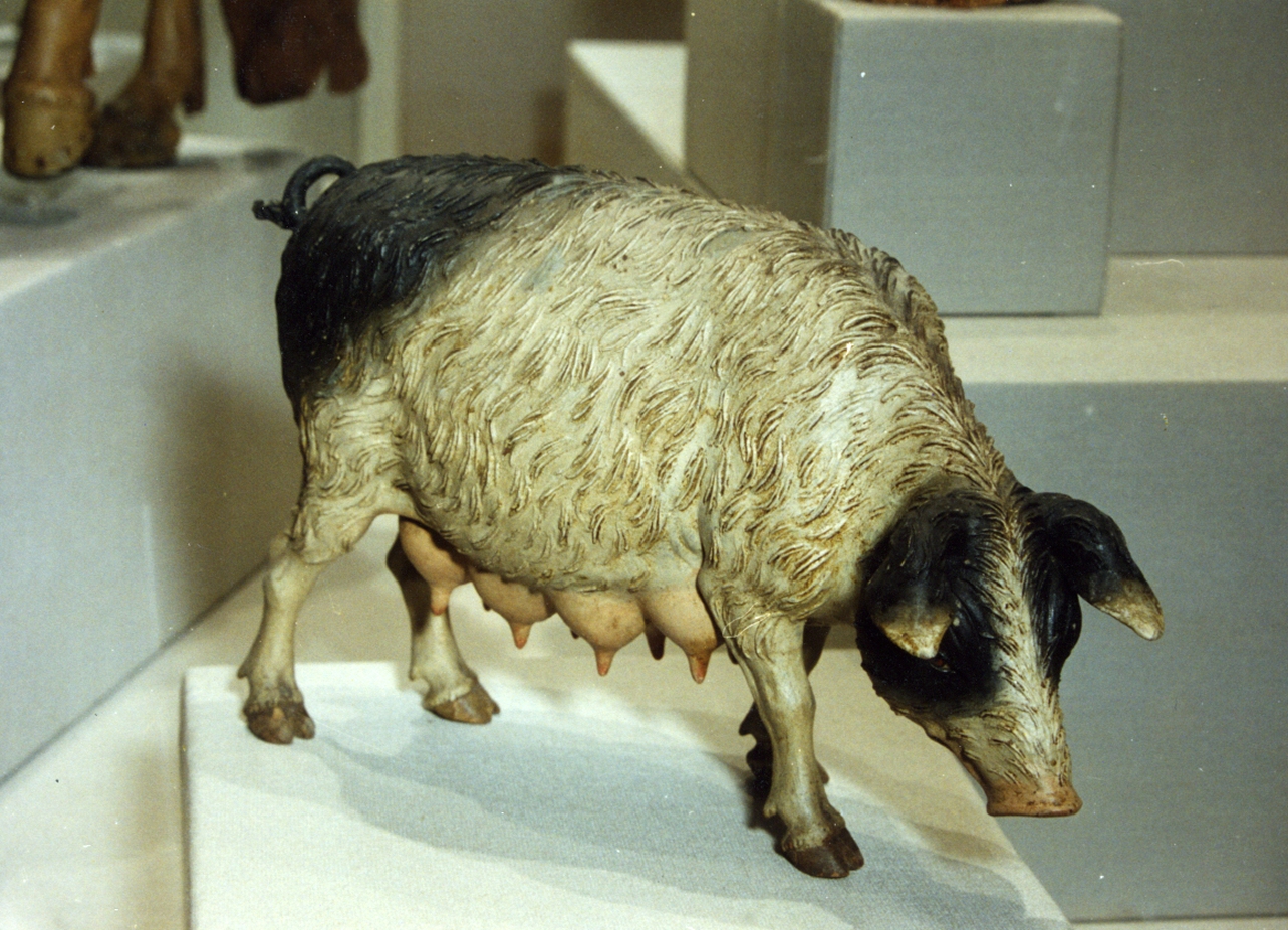 scrofa (scultura miniaturistica) di Gallo Francesco (fine/inizio secc. XVIII/ XIX)