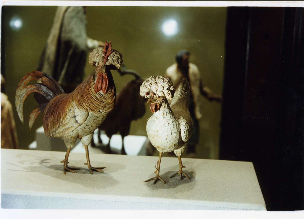 gallina con toupè (scultura miniaturistica) di Gallo Francesco (fine/inizio secc. XVIII/ XIX)