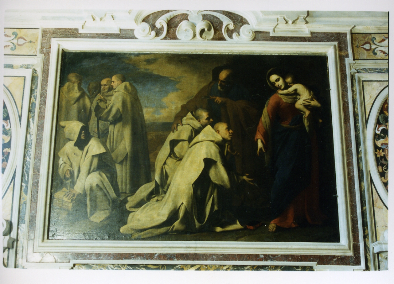 apparizione della Madonna a San Pietro e ai certosini (dipinto) di Stanzione Massimo (sec. XVII)