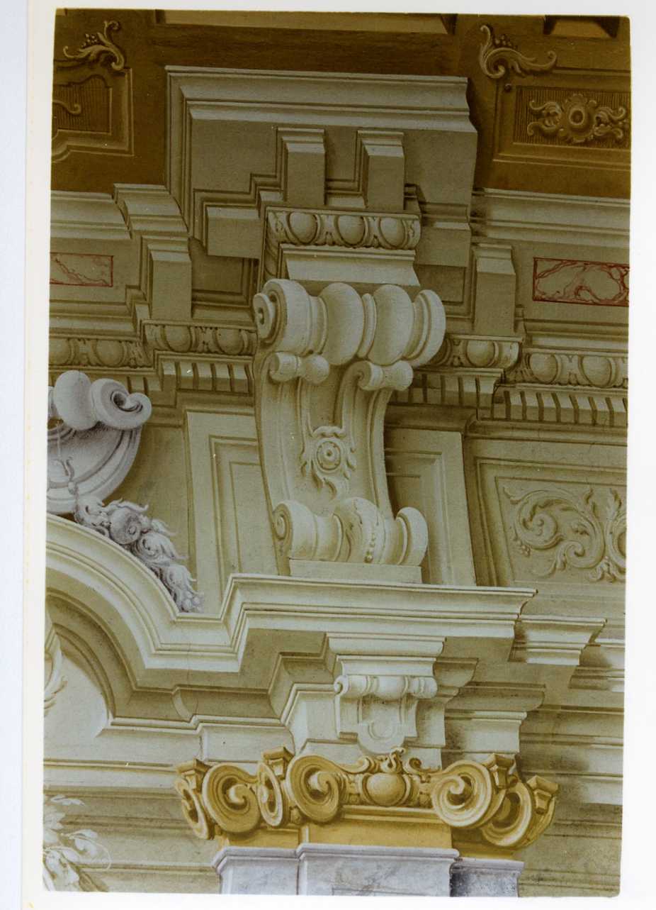 finta architettura con mensolini (dipinto, serie) di Natali Giovan Battista (sec. XVIII)