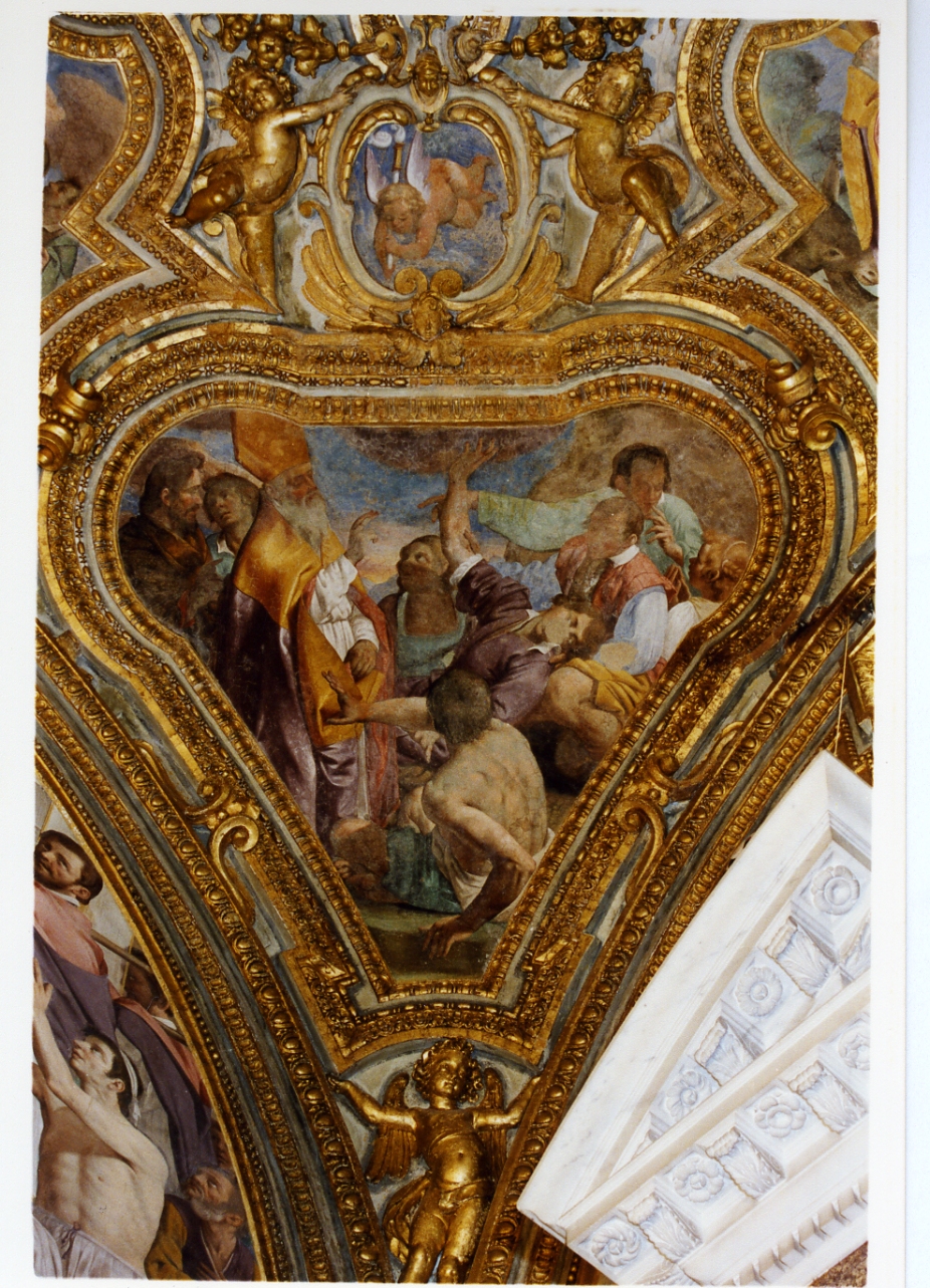 San Martino guarisce l'ossesso (dipinto) di Finoglio Paolo Domenico (sec. XVII)