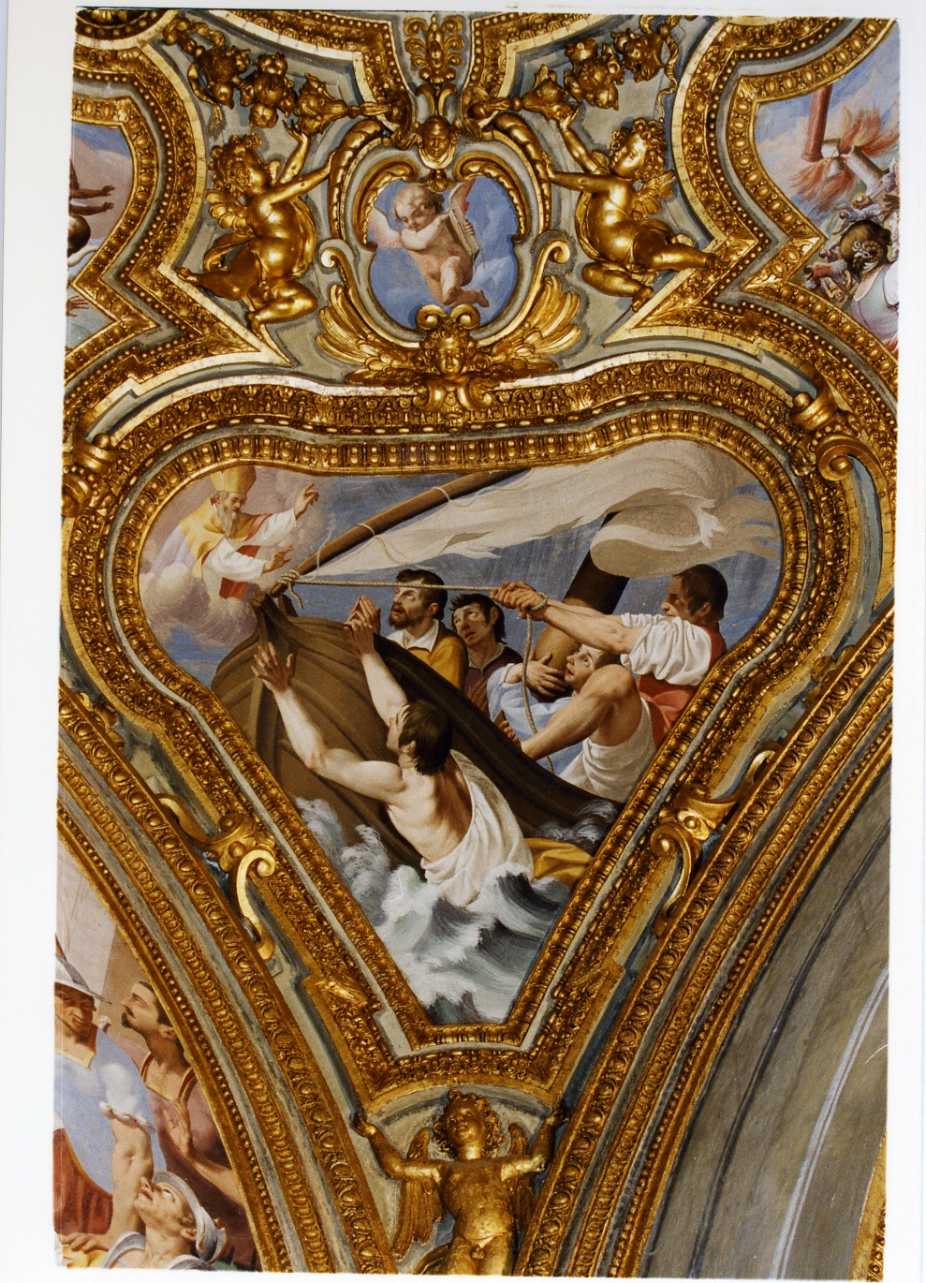 San Martino che salva i naufraghi dalla tempesta (dipinto) di Finoglio Paolo Domenico (sec. XVII)