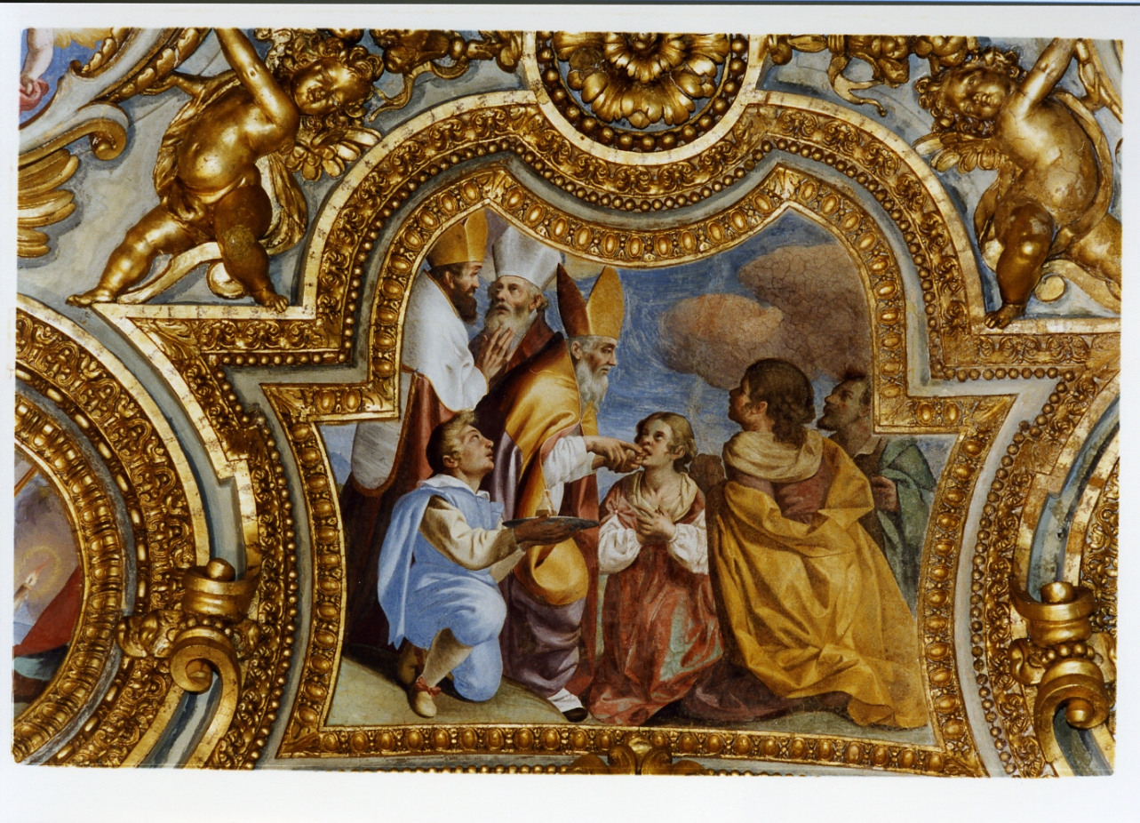 guarigione di una paralitica a tre viri (dipinto) di Finoglio Paolo Domenico (sec. XVII)