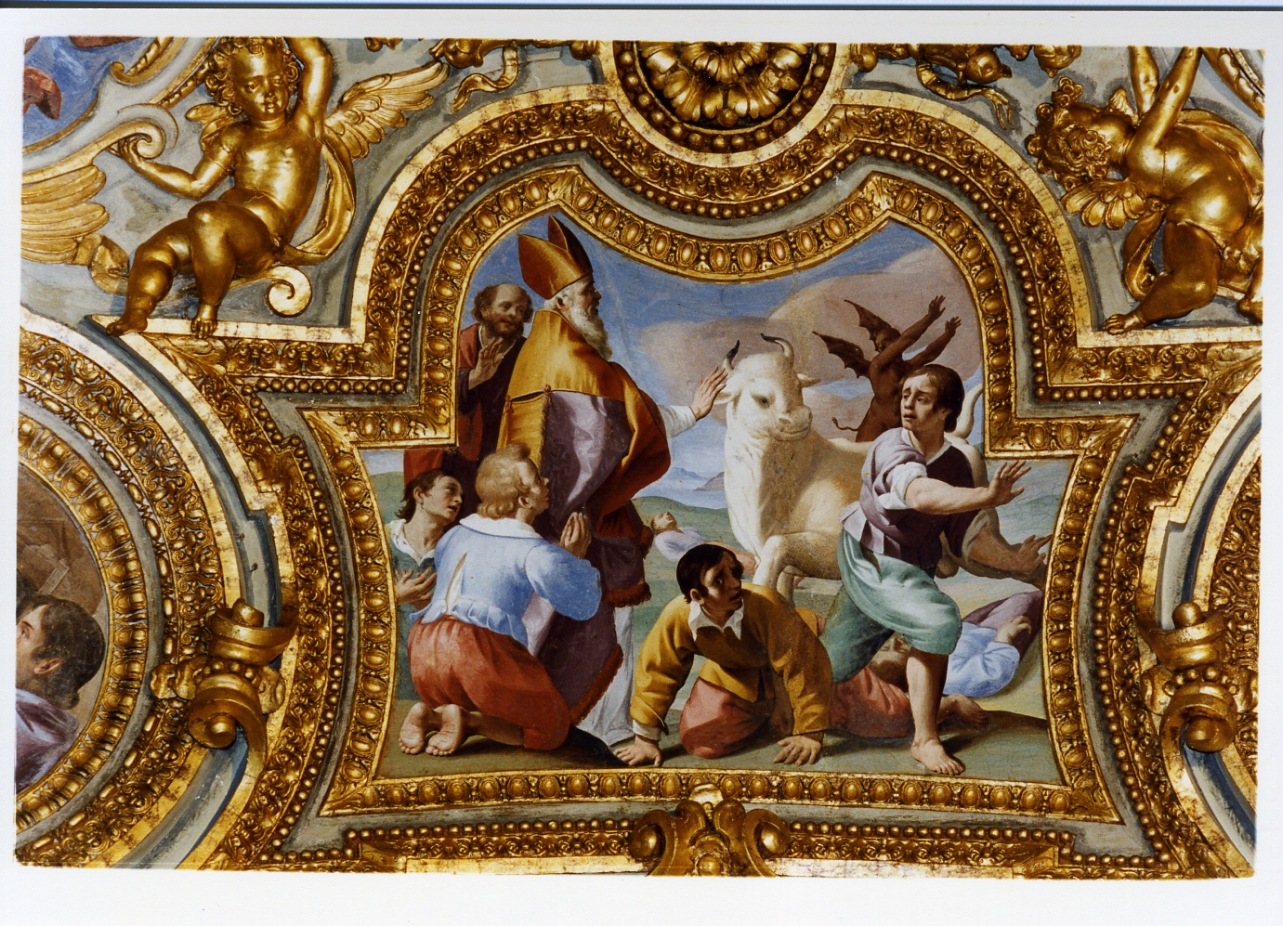miracolo della vacca indemoniata (dipinto) di Finoglio Paolo Domenico (sec. XVII)