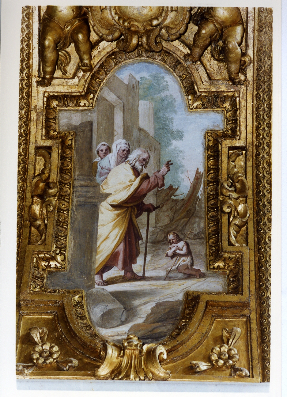 San Giovannino Battista benedetto da Sant'Elisabetta e San Zaccaria (dipinto) di Stanzione Massimo (sec. XVII)