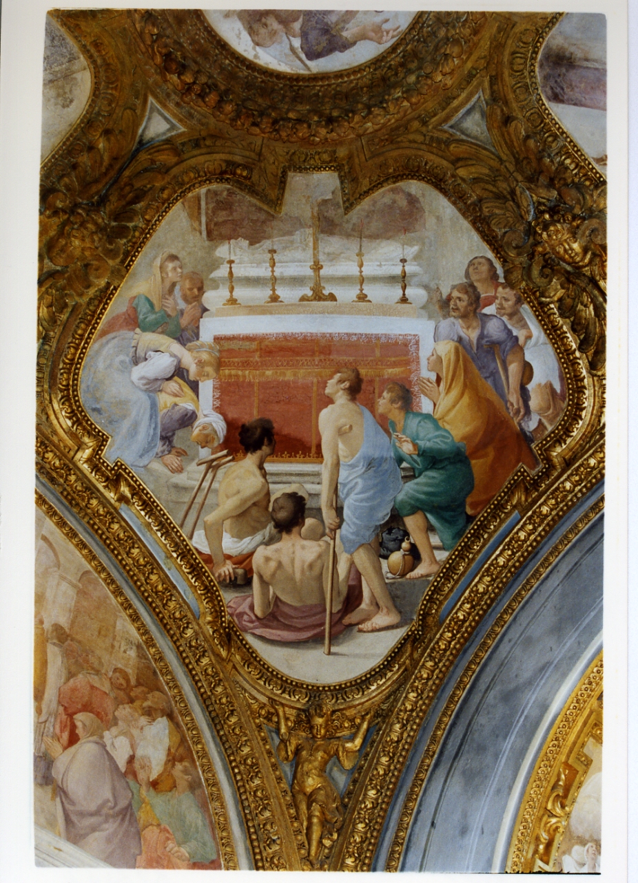 miracolo di Sant'Ugone (dipinto) di Corenzio Belisario (sec. XVII)