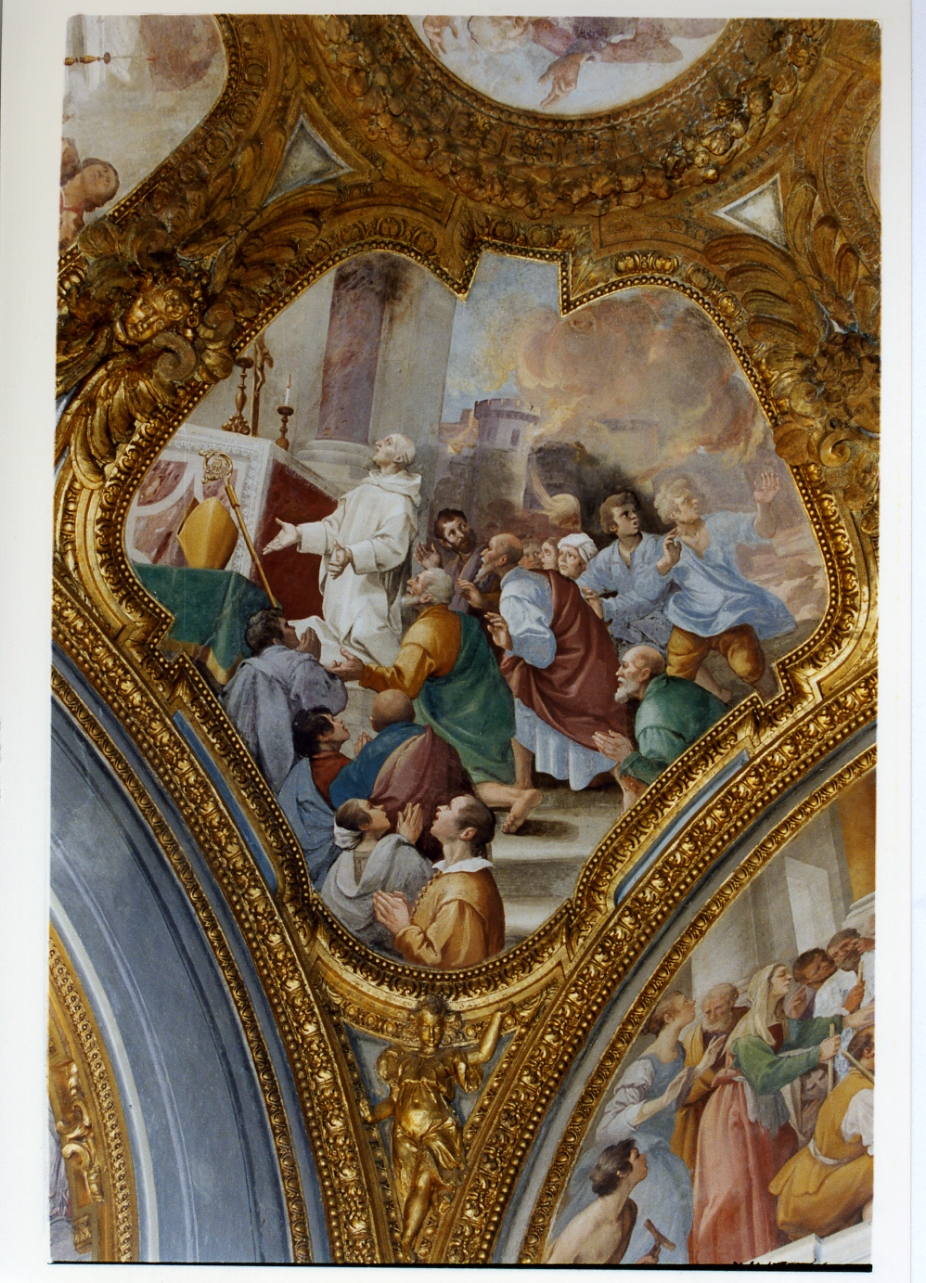 miracolo di Sant'Ugone (dipinto) di Corenzio Belisario (sec. XVII)