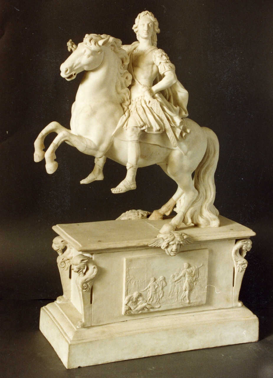 giovane a cavallo (scultura miniaturistica) - Real Fabbrica di Napoli (secc. XVIII/ XIX)