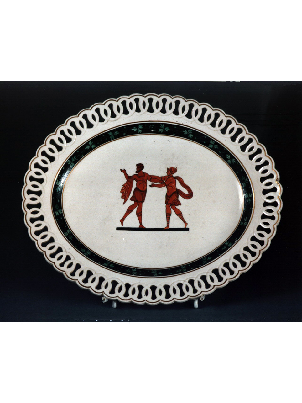 motivi decorativi (piatto) - manifattura Giustiniani (sec. XIX)