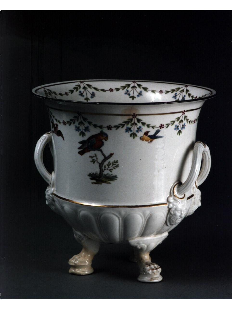 motivi decorativi vegetali e animali (rinfrescatoio) - manifattura napoletana (secc. XVIII/ XIX)