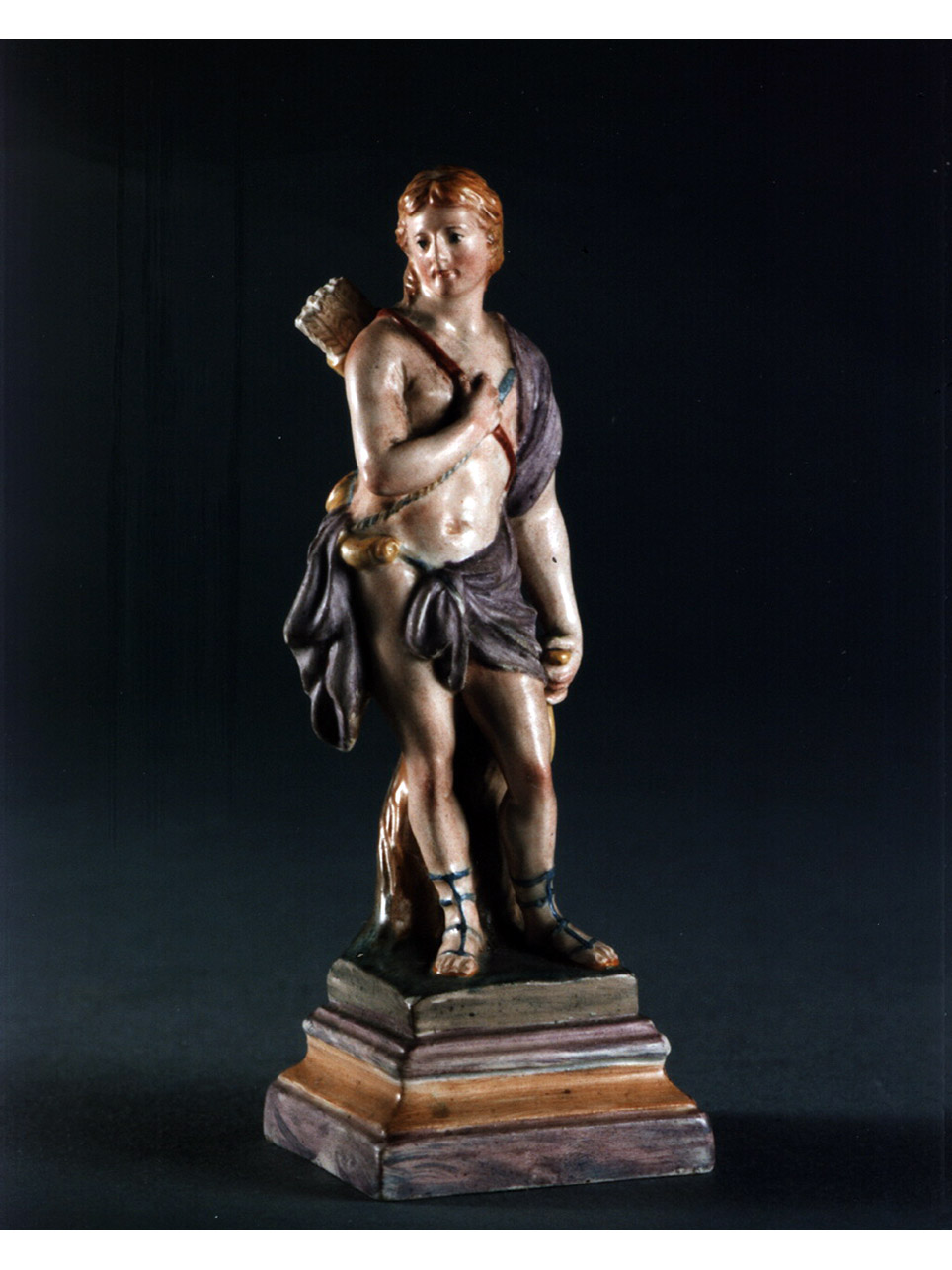 giovane guerriero (statuetta) - manifattura napoletana (sec. XVIII)