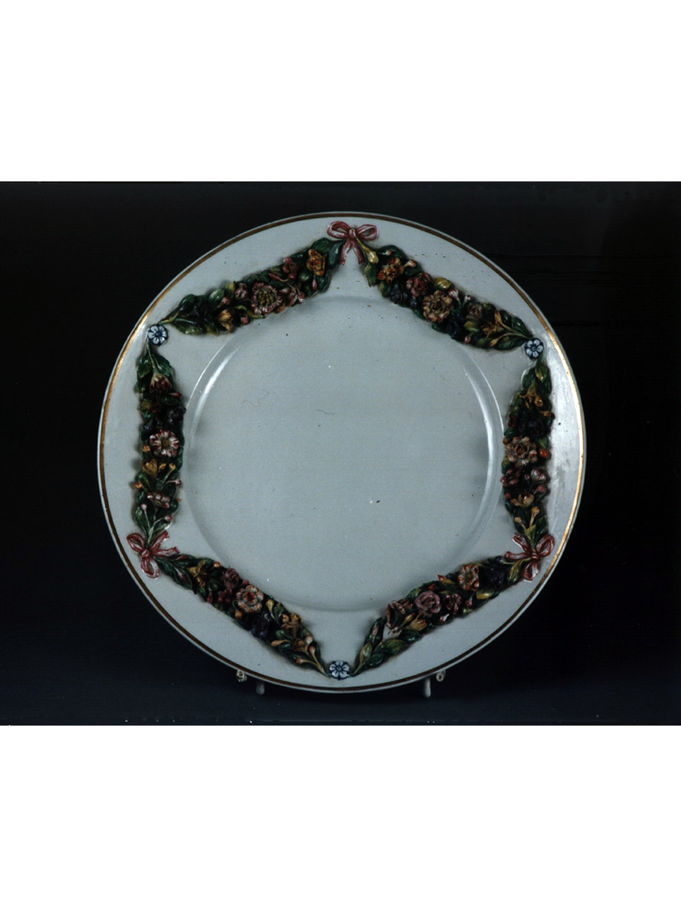 festoni (piatto) - manifattura toscana (sec. XVIII)