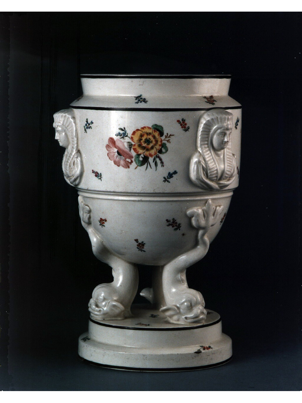 motivi decorativi floreali (vaso) - manifattura napoletana (sec. XIX)