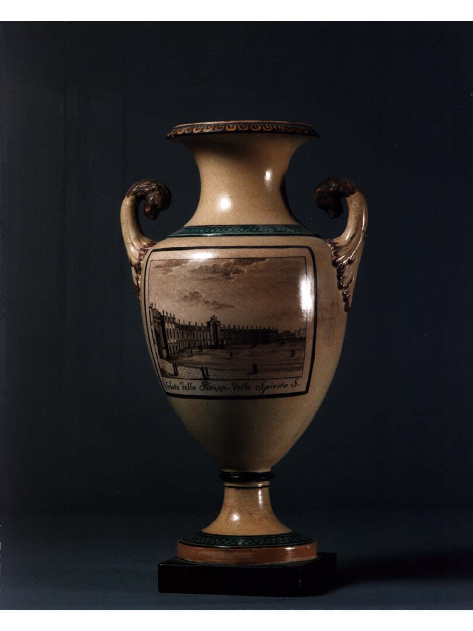 veduta di città (vaso) - manifattura napoletana (sec. XIX)