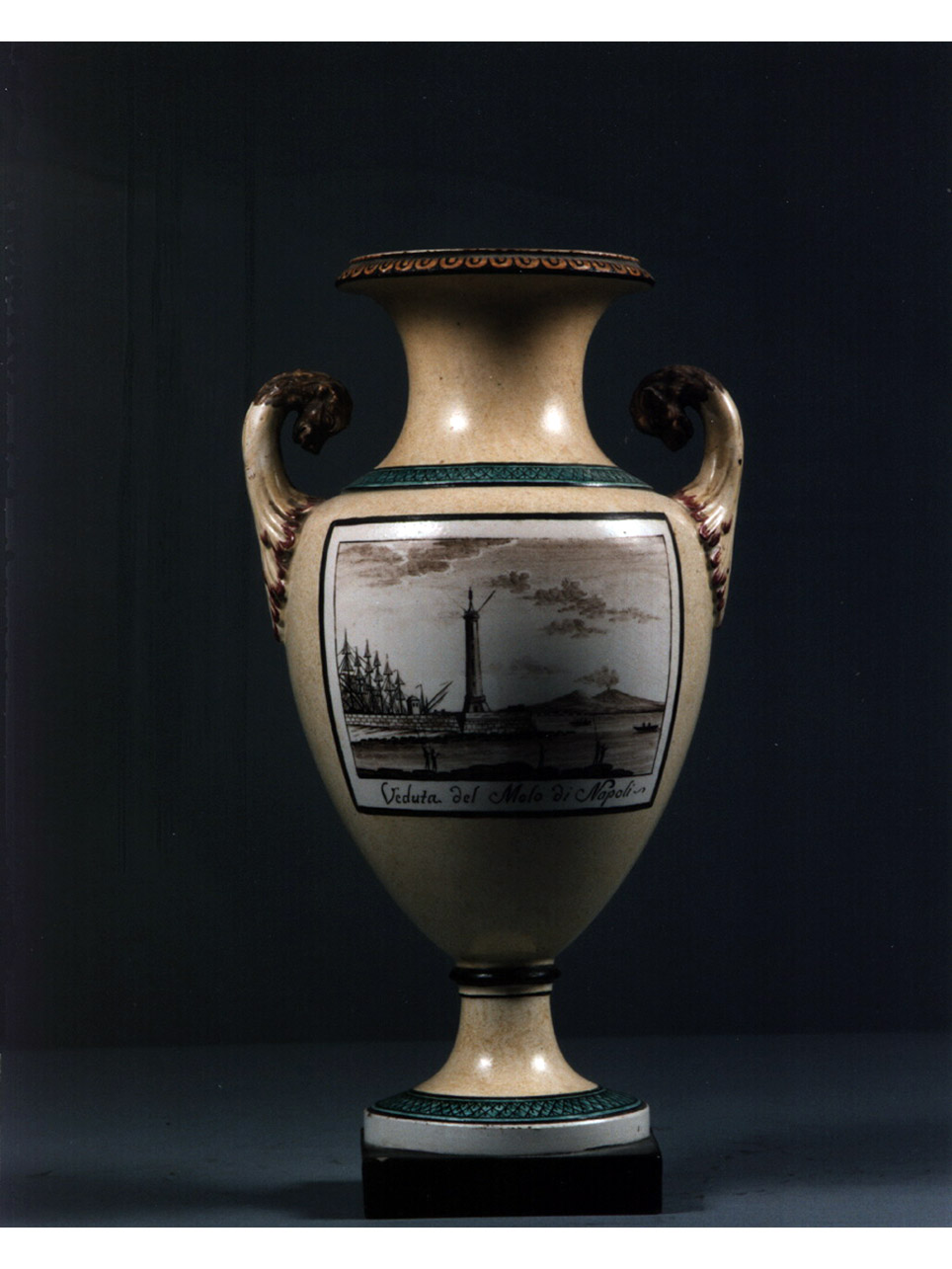 veduta di città (vaso) - manifattura napoletana (sec. XIX)